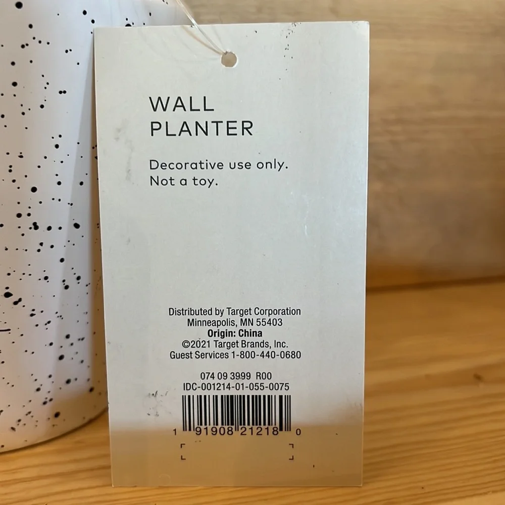 NWT Project 62 Wall Planter with Faux Succulents Approx 9”x 5”